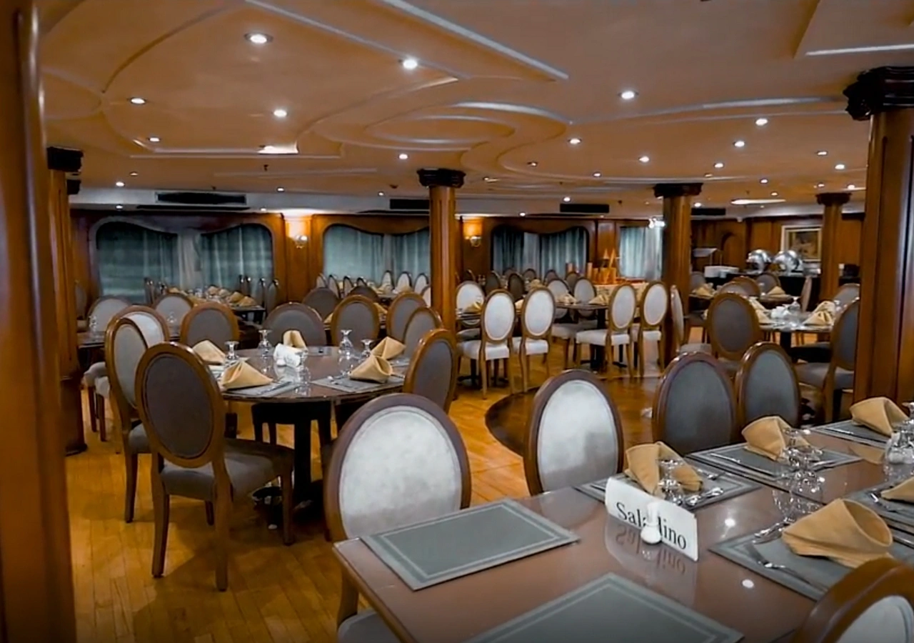 Restaurant aboard the MS Stephanie Nile Cruise Nile cruise